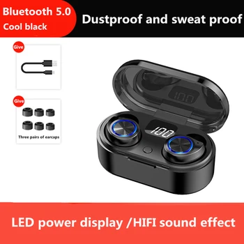 

New Wireless Bluetooth 5.0 Earphone TWS HIFI Mini In-ear Support iOS/Android Phones Sports Running Headset Bluetooth