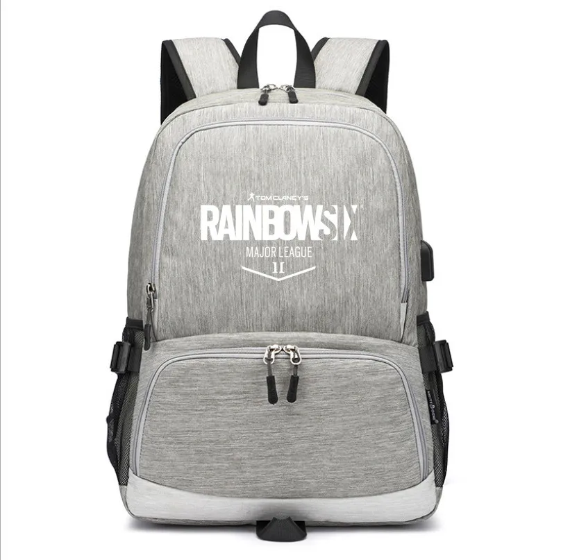 Rainbow Six Siege usb зарядка Школьная Сумка холщовый рюкзак сумки на плечо ноутбук дорожная сумка рюкзак для подростков