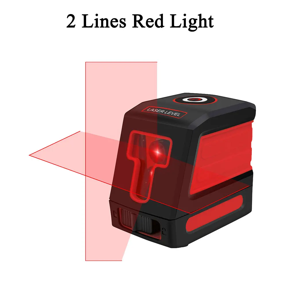 Norm 2 линии лазерный уровень красный/зеленый самонивелирующийся лазерный нивелир вертикальный горизонтальный крест линия лазерный уровень измерительные инструменты - Цвет: Red no bracket