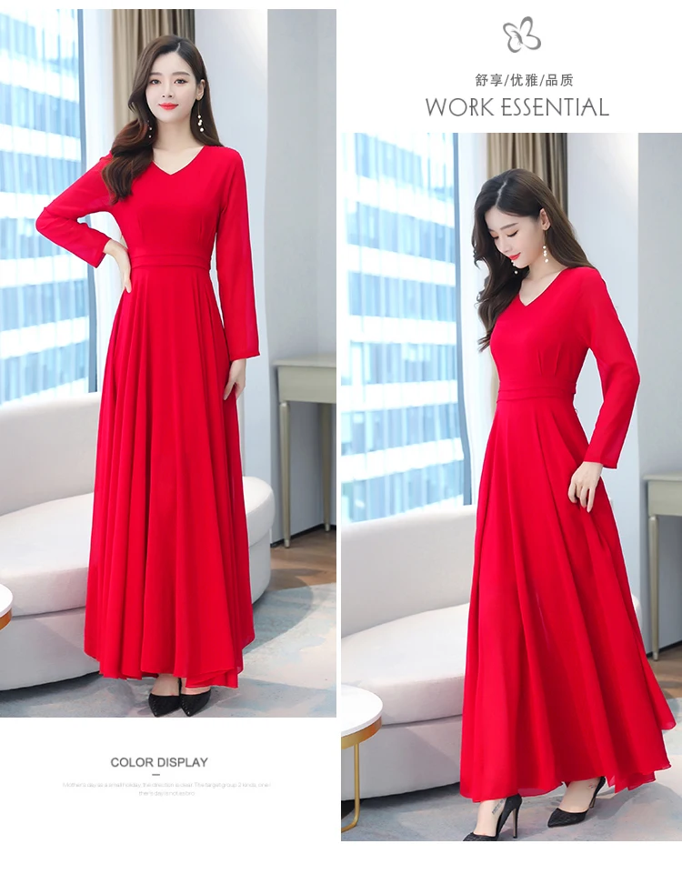 Autumn Winter Vintage Chiffon Boho Midi Dress 2020 4XL Plus Size Sexy Casual Maxi Dresses Women Party Long Sleeve Black Vestidos