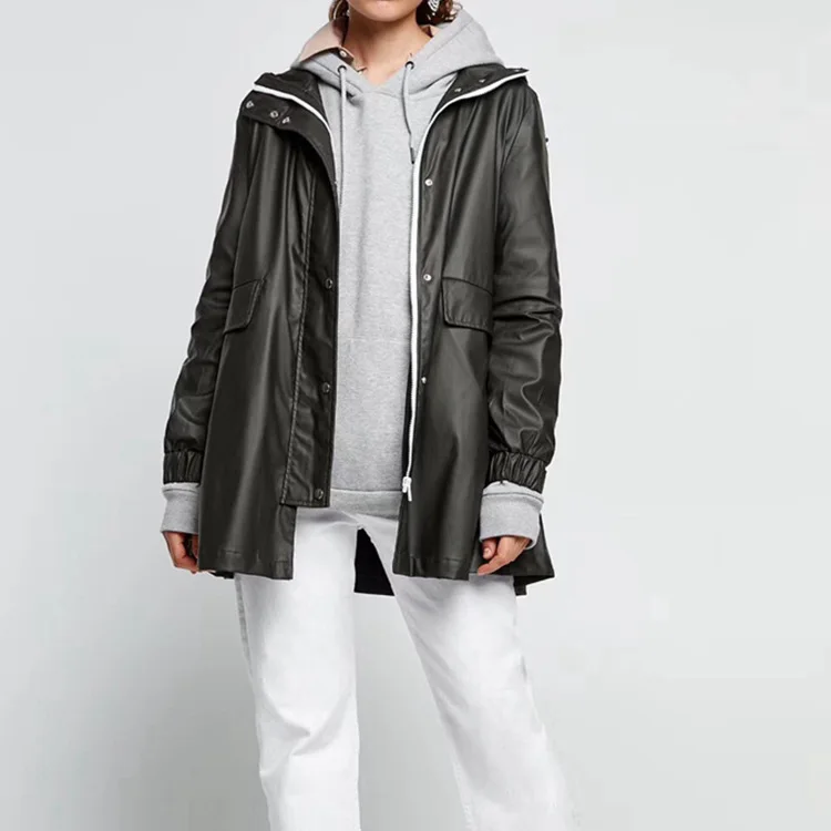 

Overplus of Goods Exported to Europe And US WOMEN'S Dress Autumn & Winter Double Color Parker Waterproof Raincoat Coat Spillage