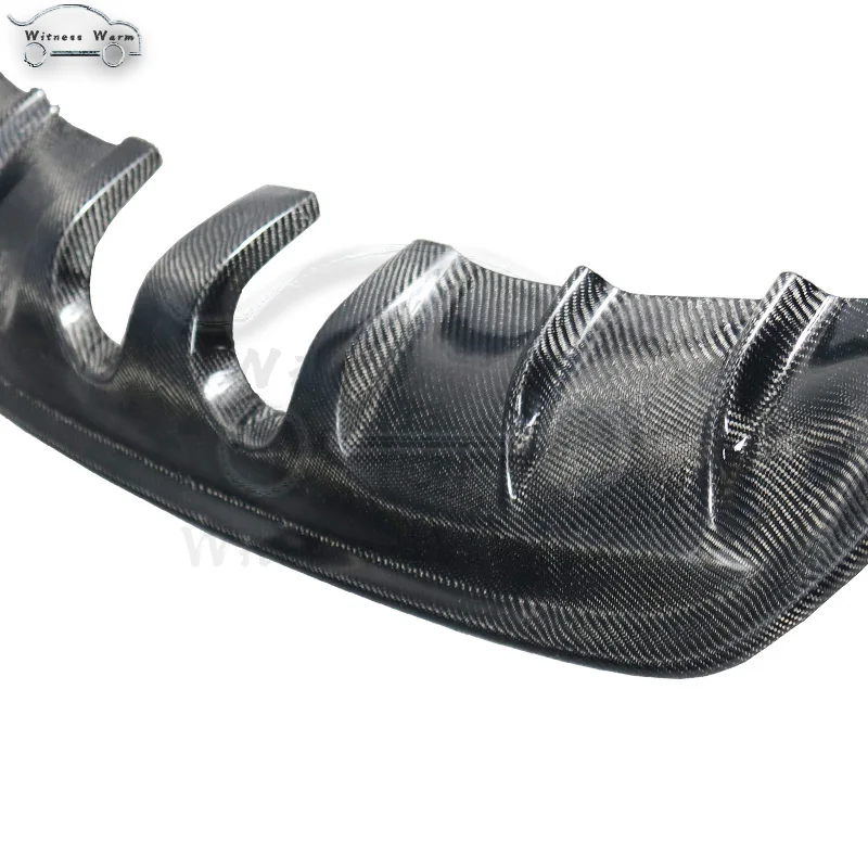 Углеродное волокно авто задний бампер диффузор для губ Средний два выхлопа разветвитель для Volkswagen Scirocco стандартный бампер 2009-UP