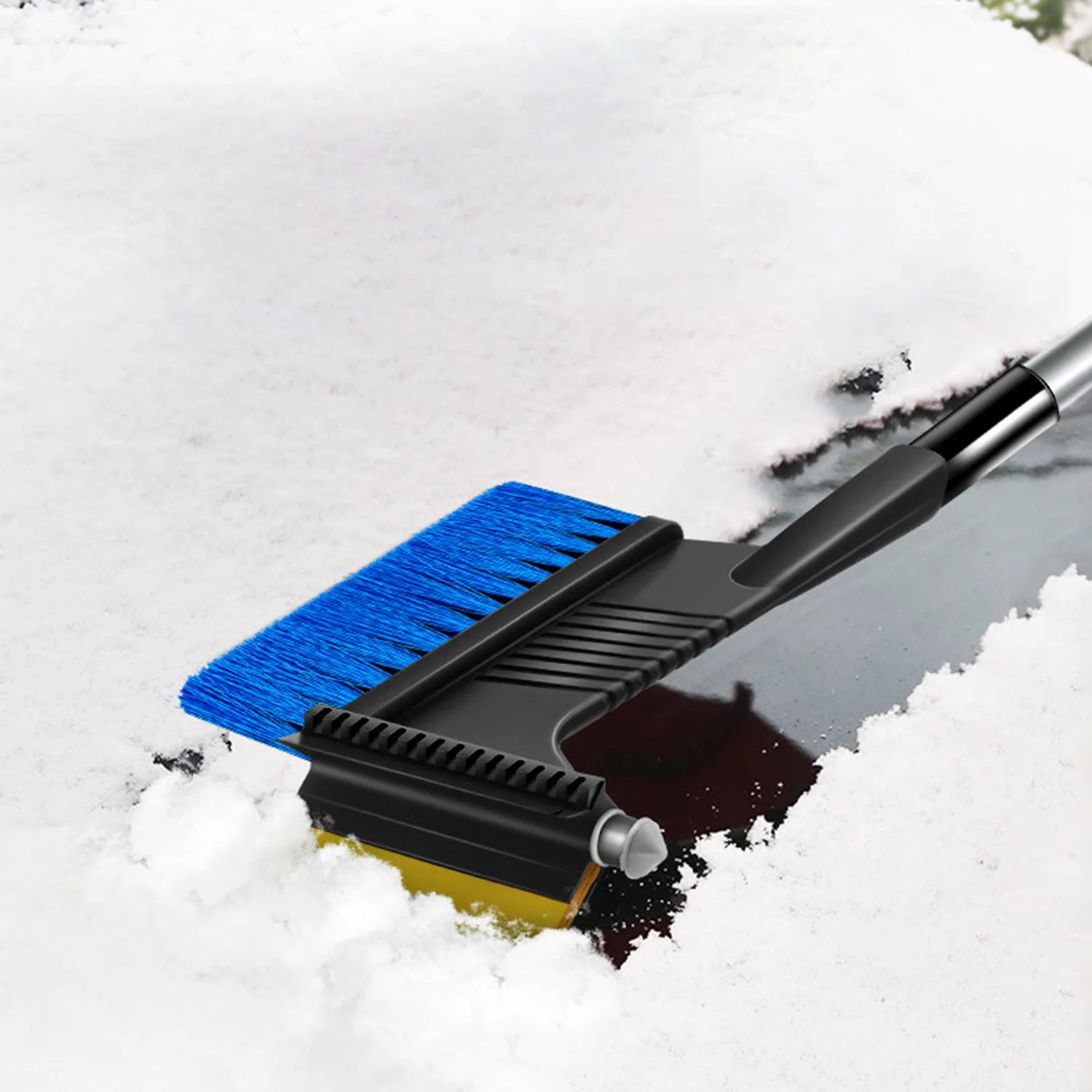Автомобильный 3-в-1 кисть от снега для машины с предохранителем и универсальным питанием-от источника переменного или молоток скребок для льда Мороз веник очиститель телескопические автомобилей лобовое стекло для уборки снега