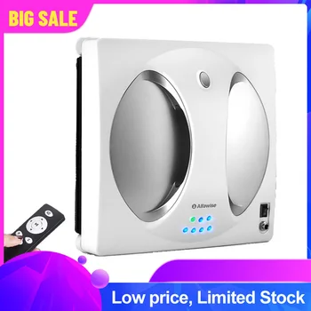 

Alfawise WS960 Smart Robot Vacuum Window Cleaner Outside Upper Window Glass 4LED 360° Rotating Cleaning Robot Remote Control