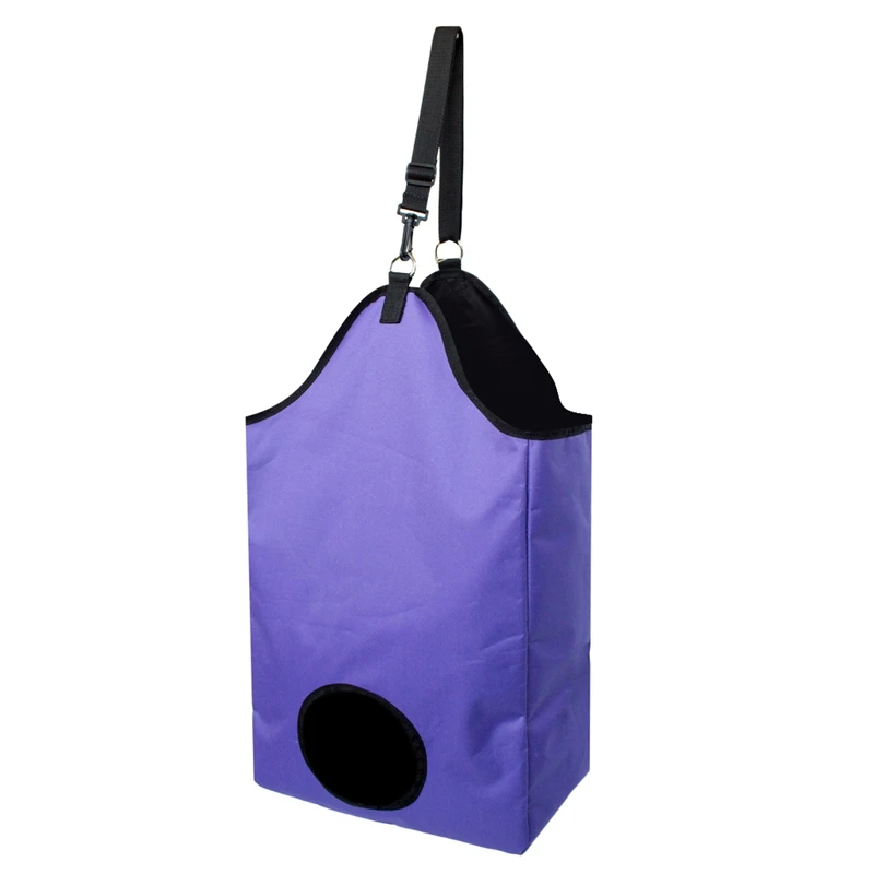 

Purple Collapsible Horse Feeding Travel Slow Feed Hay Bag Storage Bag Outdoor Riding Performance Training Equipment
