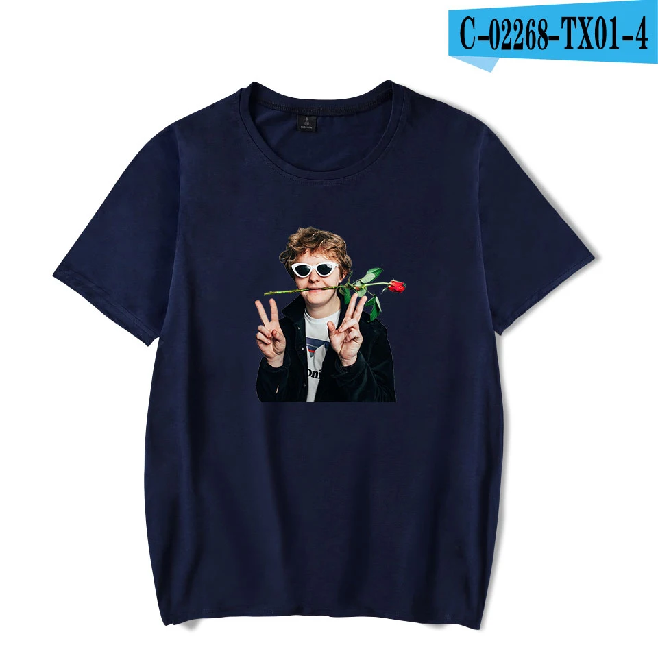 Мужская/женская футболка Lewis Capaldi летняя футболка с короткими рукавами Повседневная роскошная мужская футболка с рисунком - Цвет: Navy