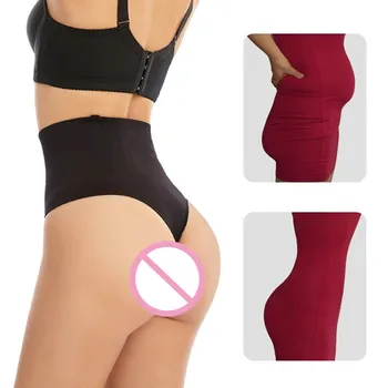 

Women's Control Panties Cotton Body shaper thong Slim Sexy Underwear for females Waist Trainer High waist panty 2020 new