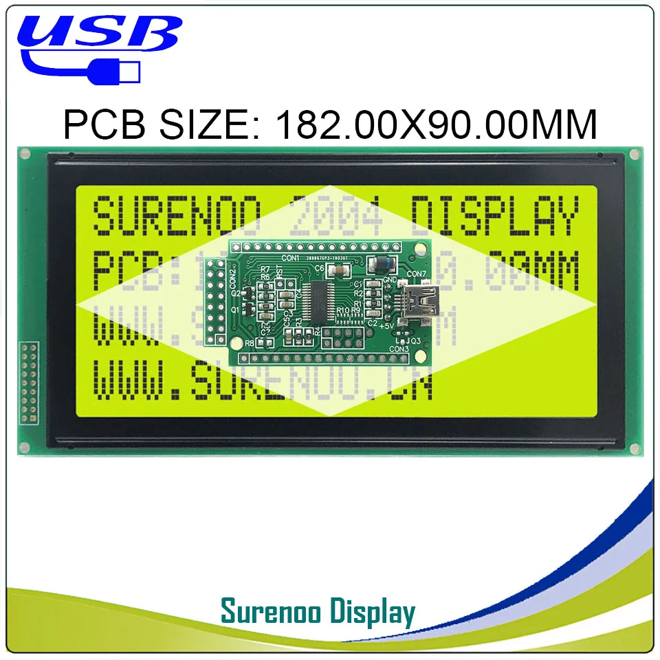 

LCD2USB USB 204 20X4 2004 Largest Character LCD Module Display Screen Panel sutible LCD Smartie & AIDA64 for DIY PC