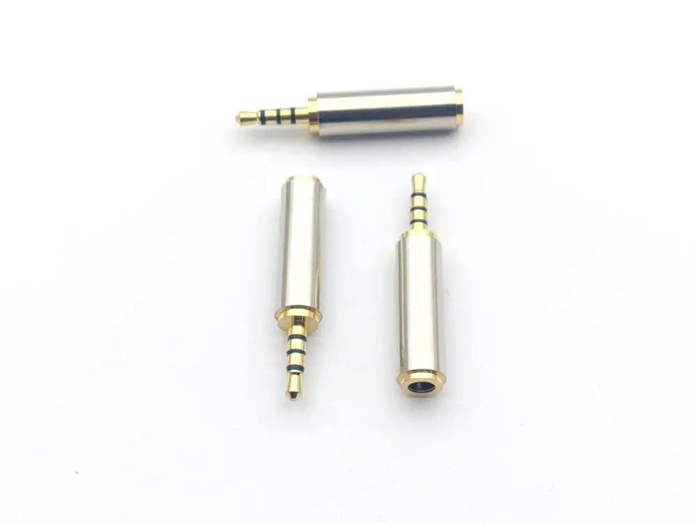 100pcs 2 5mm to 3 5mm 4Pole Headphone Jack Plug Adapter
