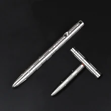 Stylo multifonction en acier inoxydable, Variable en forme de T, marteau d'urgence, tactique d'auto défense, EDC stylo d'écriture tactique d'extérieur
