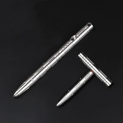 Stylo multifonction en acier inoxydable, Variable en forme de T, marteau d'urgence, tactique d'auto défense, EDC stylo d'écriture tactique d'extérieur 