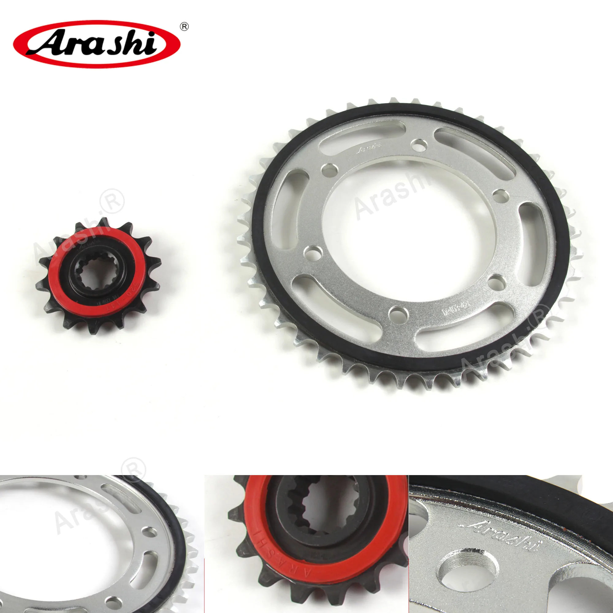 

Комплект приводных звездочек Arashi для KAWASAKI Ninja 300 SE / EX300 / ABS 2014 2015 2016 2017 Передняя 14T Задняя 42T