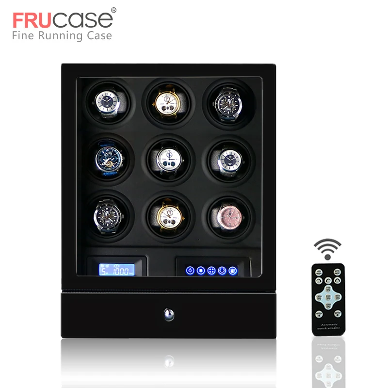 FRU чехол для часов winder box 9 Автоматический с сенсорным ЖК экраном/пультом