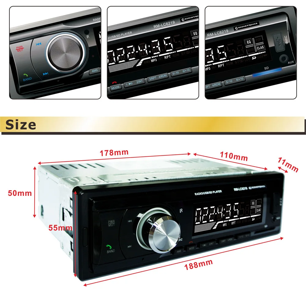 Автомобильный Bluetooth FM Am плеер Автомобильный MP3 Автомобильная карточка машины