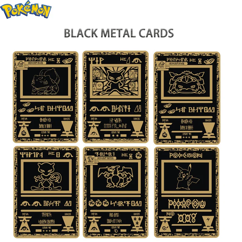 Покемон черные металлические карты игра боевые игрушки бластоза лагикард Charizard