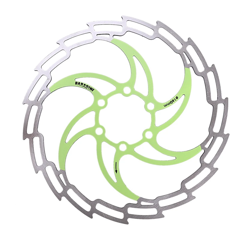 BARADINE BD-05D mountain bicycle disc brake parts 180MM disc Bicycle Accessories, Green 180mm
