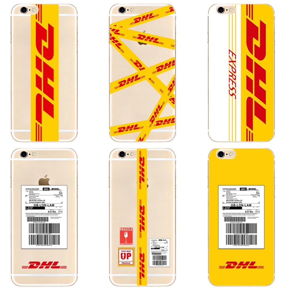 Мягкий силиконовый прозрачный чехол с логотипом DHL Для iphone X XS MAX 6 7 8 plus 5 5s 6s se coque