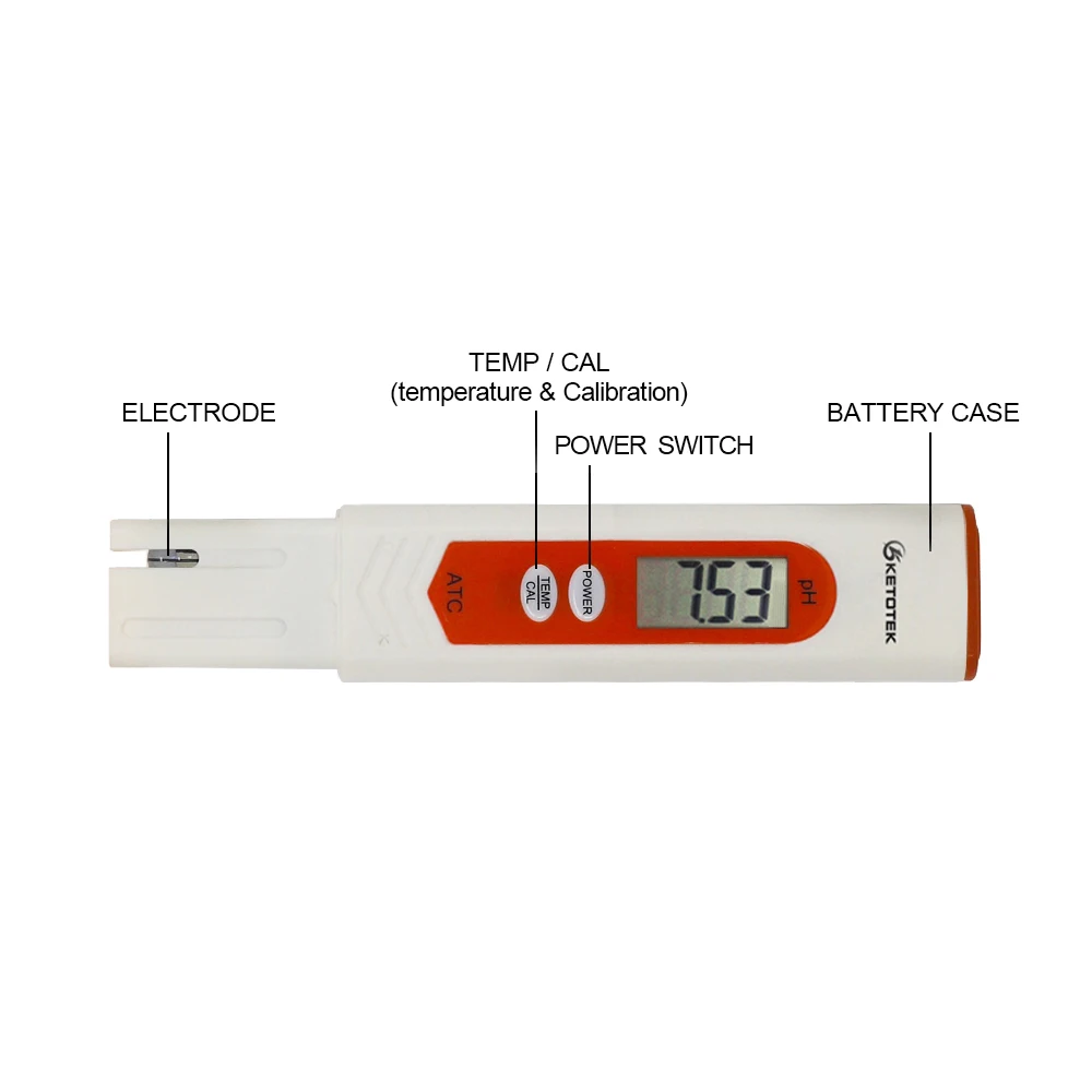 PH Tester 0.00-14.00pH TDS&EC Meter C/F Thermometer ATC Portable Pen Digital Water Quality Analyzer Purity Measuring Tool