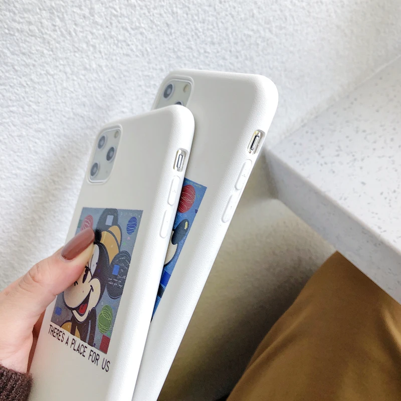 Мягкий ТПУ чехол s с рисунком Микки и Минни для iPhone 8 7 Plus, матовый Шелковый чехол для iPhone X XS Max XR 11 Pro Max, задняя крышка