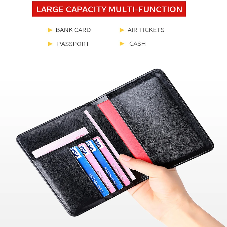 Держатель для паспорта RFID кожаная дорожная сумка для паспорта Органайзер многофункциональная Обложка для паспорта посадочная кобура карта кошелек протектор