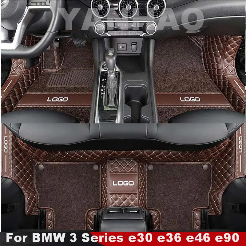 

Custom For BMW 3 Series e30 e36 e46 e90 Car Luxury Floor Mats Waterproof Car Floor Mats Car Accessories interior parts