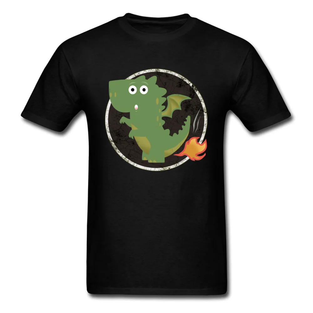 

90'S Funny Cartoon Tops T Shirts Break Wind Dragon 100% Cotton Fabric Men Short Sleeve T Shirt Custom Top T-Shirts Own Tees