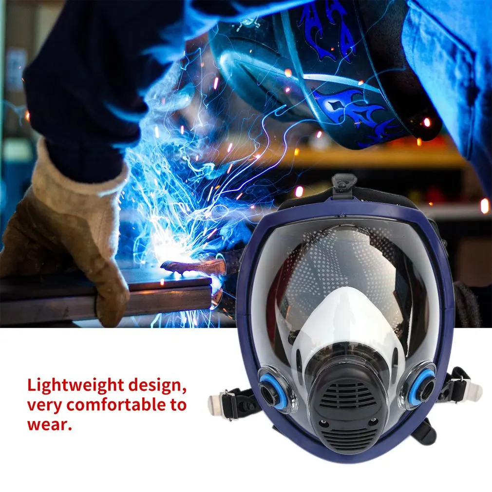 

Lightweight Full Face Chemical mask Anti-Gas Mask Acid Dust Respirator Paint Pesticide Spray Silicone Filter Face Mask