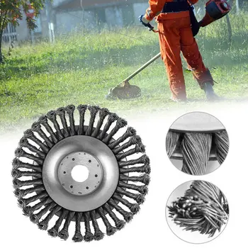 

Lawn Mower Weeding Head Steel Wire Weeding Brush Twisted Wire Bowl Type Rotating Wire Wheel Garden Tools Weed Brush