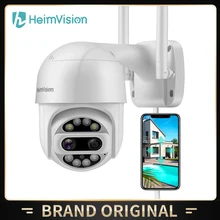 HeimVision-cámara de seguridad para exteriores HMF12MQ PTZ, 2x2MP, lente Dual Ultra HD, 360 °, WiFi inteligente, cámara de vídeo inalámbrica, Monitor de hogar