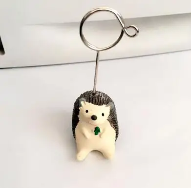 Hedgehog Ангел мультфильм рабочего стола папки Сообщений note клип фото клип Смола ручной росписью держатель карты мультфильм note holer - Цвет: Hedgehog