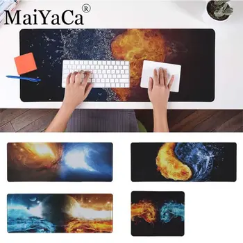 

MaiYaCa Beautiful Anime fire vs water Rubber Mouse Durable Desktop Mousepad pc large big gaming mousepad