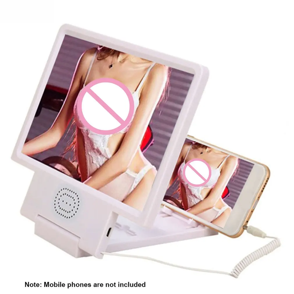 

12 Inch 3D Mobile Phone Screen Amplifier Stereo Wireless Connection HD Lens Enlarged Sound Screen Amplifier Universal Bracket