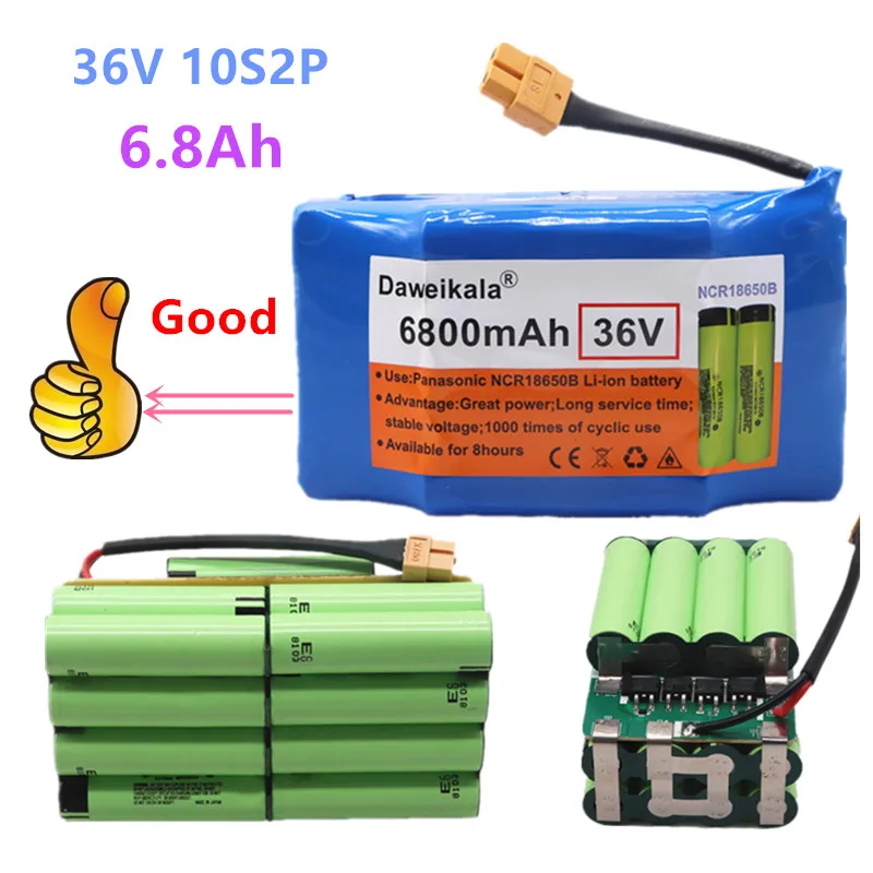 

100% Original 36V Li-ion battery 10s2p 36v battery 6800mAh battery pack 42V 6800mah scooter twist car battery+Free Delivery