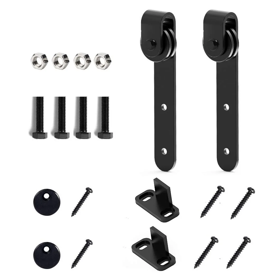 Cabinet Sliding Barn Door Hardware Kit 1 Set Super Mini Sliding Door Hardware Kit Top Mount Hanger Track Closet sliding barn door guide