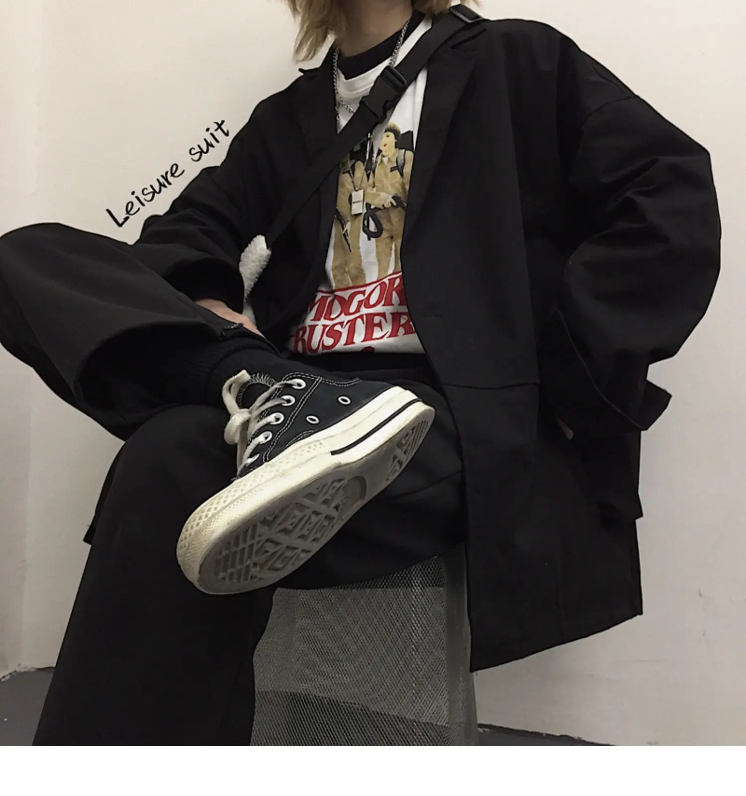 Woherb Осень корейский Ретро Модный Пиджак женское черное пальто эстетический принт винтажные повседневные куртки Femme 22908