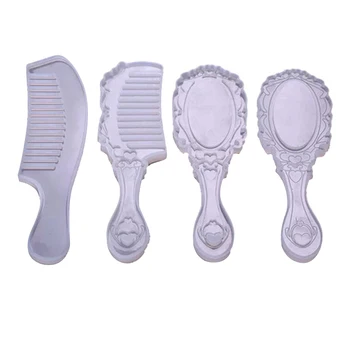 

Combs Mirrors Mold 4PCS Translucent Resin Epoxy Casting Silicone Mould for Craft DIY Making Jewelry Tool Home Decoration Gifts