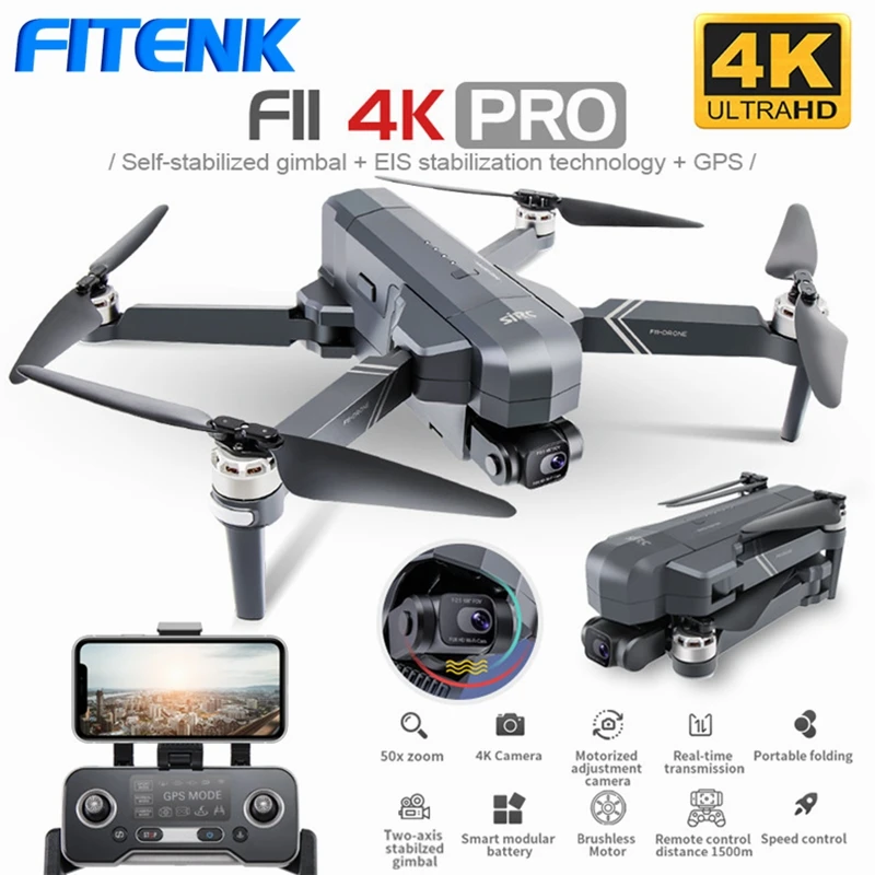 

SJRC F11 4K PRO GPS Drone with 5G Wifi FPV 4K HD Camera Two-axis Anti-shake Gimbal F11 Brushless Quadcopter VS SG906 Pro 2 Dron