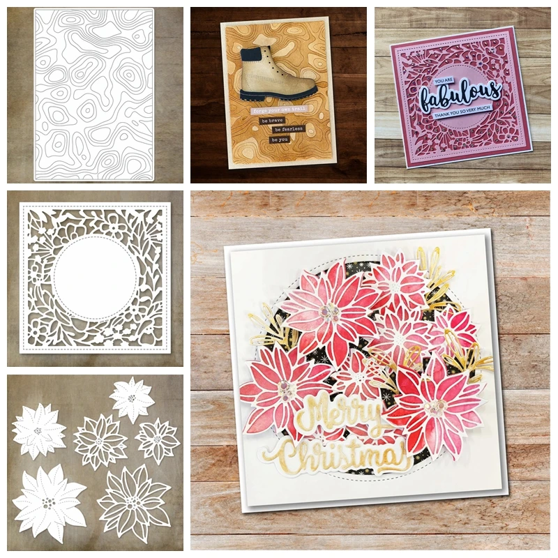 

Irregular Swirls Rectangle Florals Petal Frame Cover Metal Cutting Dies For DIY Scrapbooking Making Template 2020 New