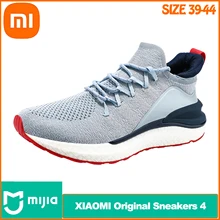 Xiaomi Mijia Original Sneakers 4 Men'S Outdoor Sports Shoe Uni-Moulding 4d Fishbone Lock System Knitting Upper Men Running Shoes