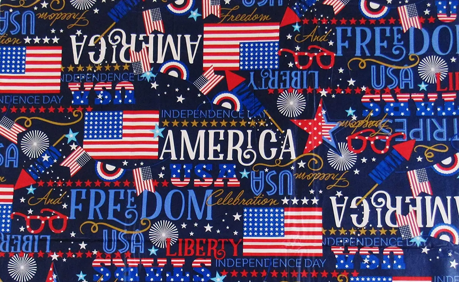 

Freedom and Sentiments Vinyl Flannel Back Tablecloth