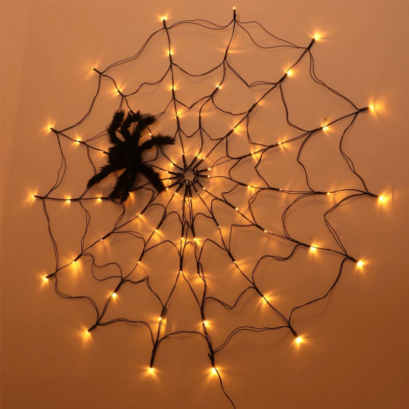 Iluminação à Prova Luz com Controle Halloween Aranha String Remoto Decoração Net Ddiy Água Faça Você Mesmo Pendurado Horror Party Led Web 1 dia das bruxas, teia de aranha com