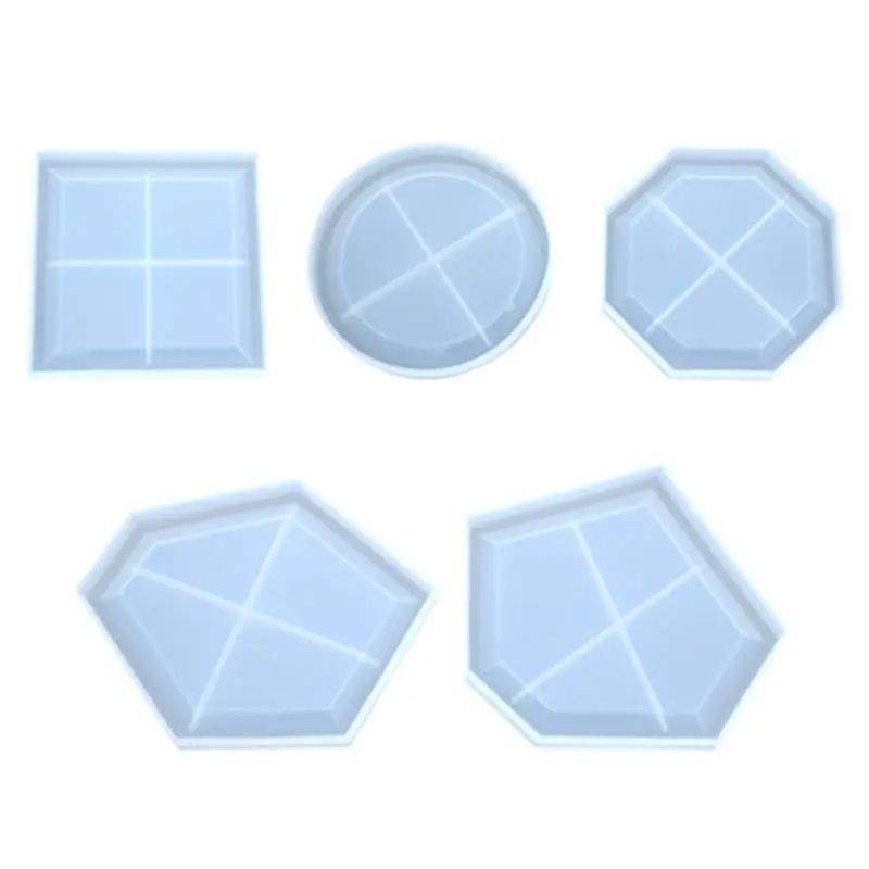 

DIY Crystal Epoxy Resin Mold Irregular Geometry Coaster Mold Handmade Mirror Surface Table Mold