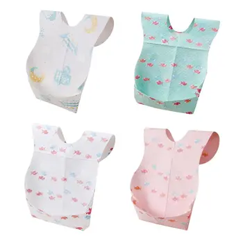 

24 Pcs / Lot Baby Disposable Bibs Child Waterproof Non-Woven Bibs Feeding Saliva Apron