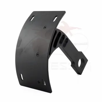 

1"Axle License Number Holder plate Mount Curved Vertical For Motorcycle Bike