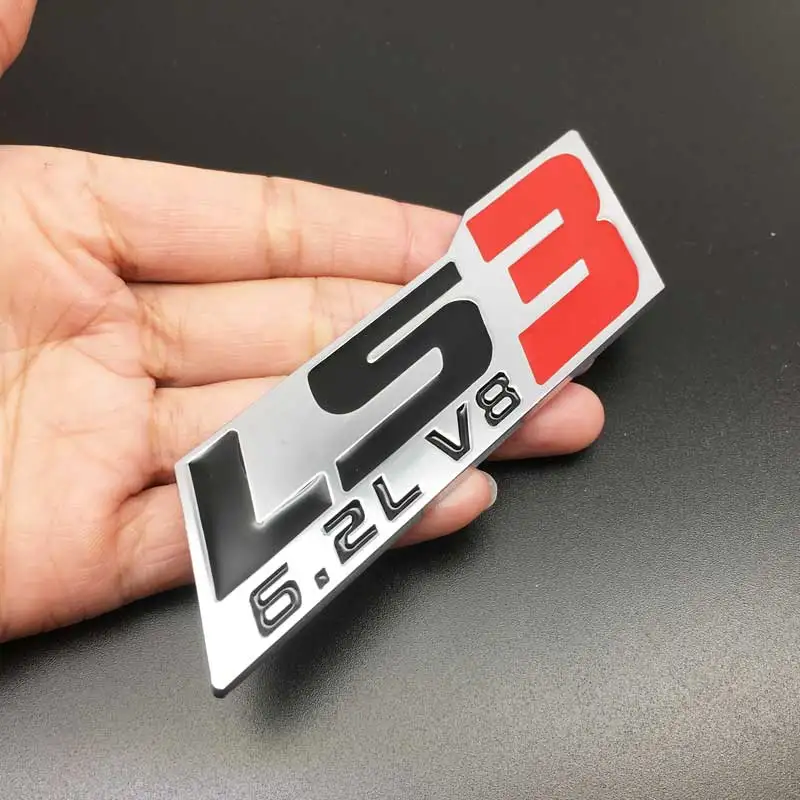 3D металлический LS3 6.2L V8 логотип эмблема значок кузова автомобиля задний наклейка