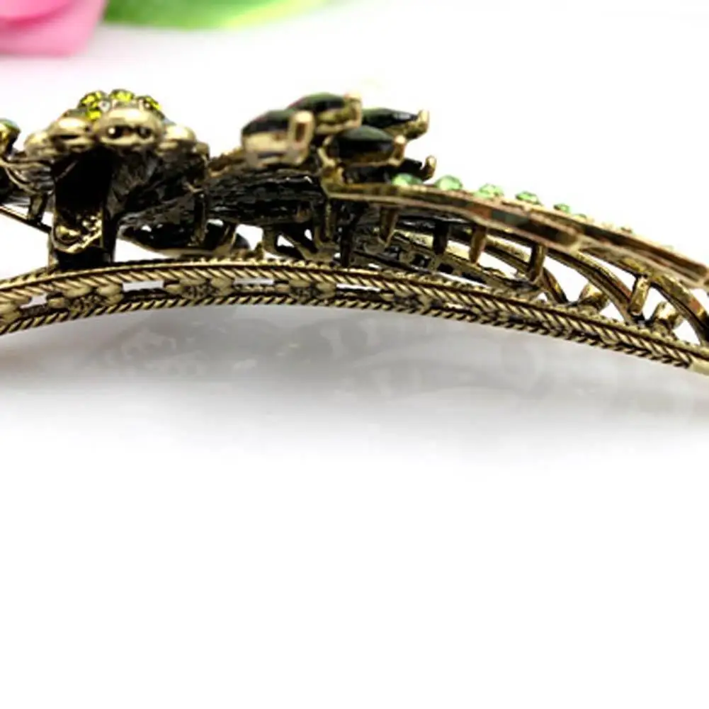 Новинка простой 1 шт. заколка для волос с кристаллами павлина Женская винтажная