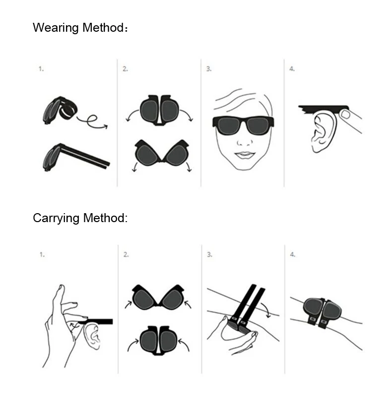 Новое зеркало женские поляризованные складные Солнцезащитные очки женские Новое поступление шлепки Спорт складной браслет оттенки трендовый продукт