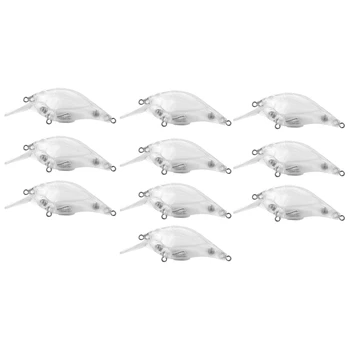 

10Pcs Fishing Lure Body 7.8cm 8.9G Unpainted Crankbait Vib Minnow Wobblers Hard Bait Blank Lures