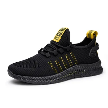 

Hot Sell New Mesh Men's Shoe Casual Lace-up Men Shoes Lightweight Comfortable Breathable Walking Sneakers Rubber Soft Shoes
