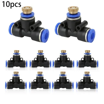 

10pcs Plastic Pipes Brass Misting Nozzles Spray Parts For Mist Cooling System Misting Spray Sprinkler Gardening Water Cooling